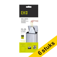 Aanbieding: 6x EKO type E vuilniszakken met trekband wit 25-35 liter (12 stuks)