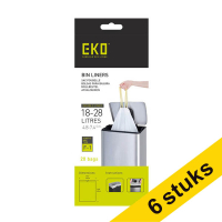 Aanbieding: 6x EKO type F1 vuilniszakken met trekband wit 18-30 liter (20 stuks)