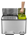 EKO EcoCasa vuilnisbak (30+15 liter, mat RVS) VB912845 SEK00071 - 2