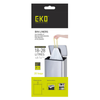EKO type F1 vuilniszakken met trekband wit 18-30 liter (20 stuks) SEK00162