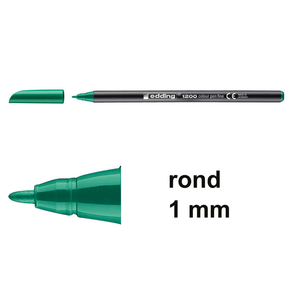 Edding 1200 viltstift groen (1 mm rond) 4-1200004 200961 - 1