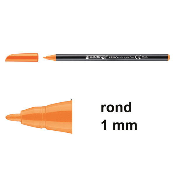 Edding 1200 viltstift neon-oranje (1 mm rond) 4-1200066 200980 - 1