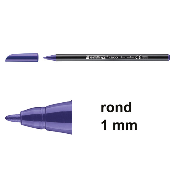 Edding 1200 viltstift violet (1 mm rond) 4-1200008 200965 - 1
