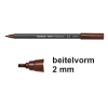 Edding 1255 kalligrafiepen donkerbruin (2 mm) 4-125520-018 239155