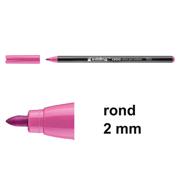 Edding 1300 viltstift roze (2 mm rond) 4-1300009 239008 - 1