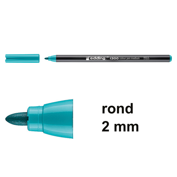 Edding 1300 viltstift turquoise (2 mm rond) 4-1300014 239013 - 1