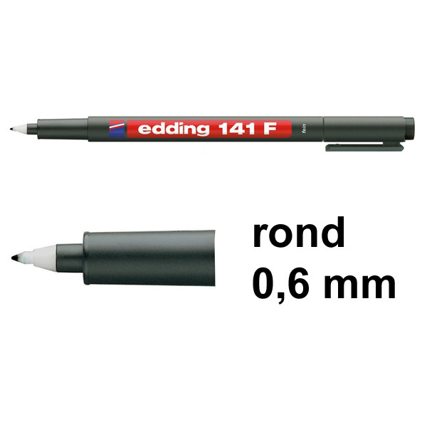 Edding 141F permanent marker zwart (0,6 mm rond) Edding 123inkt.nl