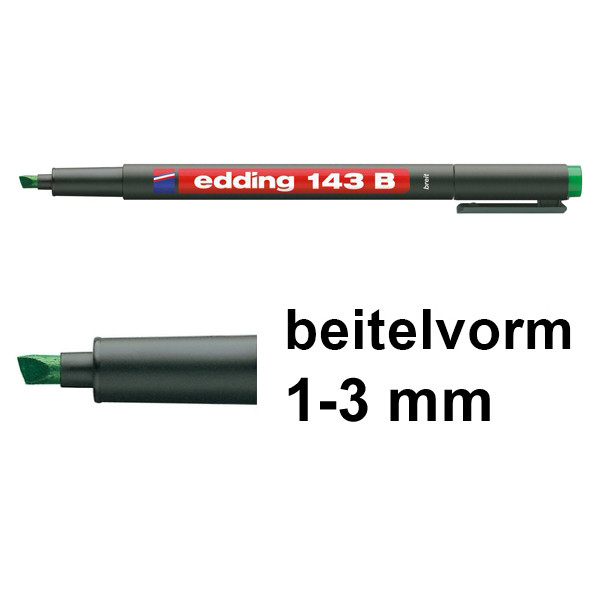 Edding 143B permanent marker groen (1 - 3 mm beitel) 4-143004 200700 - 1