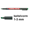 Edding 143B permanent marker groen (1 - 3 mm beitel)