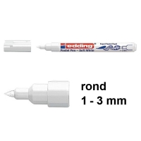 Edding 1500 pastelpen semi-transparant wit (1 - 3 mm rond) 1500049 239343