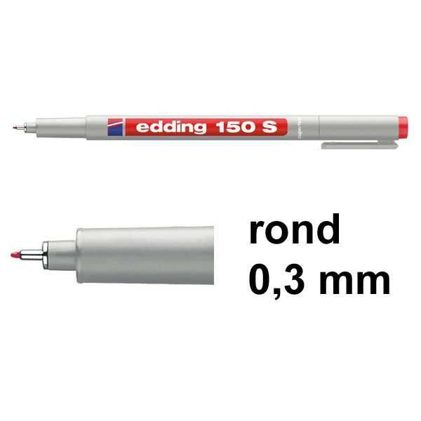 Edding 150S non-permanent marker rood (0,3 mm rond) 4-150002 200704 - 1