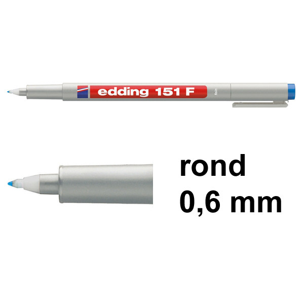 Edding 151F non-permanent marker blauw (0,6 mm rond) 4-151003 200714 - 1