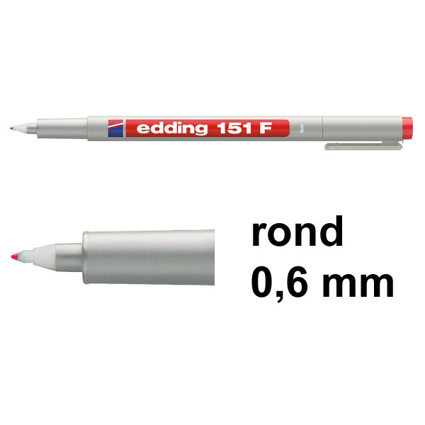 Edding 151F non-permanent marker rood (0,6 mm rond) 4-151002 200712 - 1