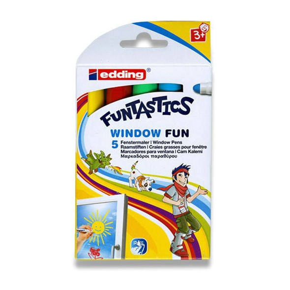 Edding 16 Funtastic krijtstiften 5 kleuren (2 - 6 mm rond) 4-16-5 239273 - 1