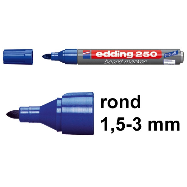 Edding 250 whiteboard marker blauw (1,5 - 3 mm rond) 4-250003 200536 - 1