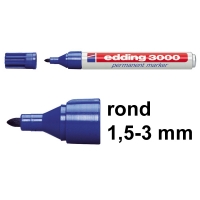 Edding 3000 permanent marker blauw (1,5 - 3 mm rond) 4-3000003 200504