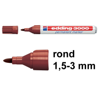 Edding 3000 permanent marker bruin (1,5 - 3 mm rond) 4-3000007 200785