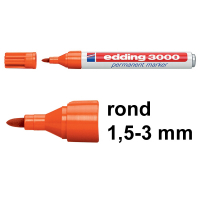 Edding 3000 permanent marker oranje (1,5 - 3 mm rond) 4-3000006 200784