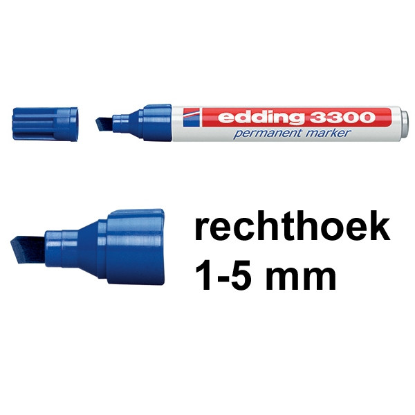 Edding 3300 permanent marker blauw (1 - 5 mm beitel) 4-3300003 200816 - 1