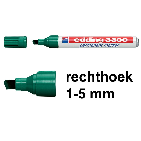 Edding 3300 permanent marker groen (1 - 5 mm beitel) 4-3300004 200817 - 1