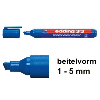 Edding 33 brilliant paper marker blauw (1 - 5 mm beitel) 4-33003 239214