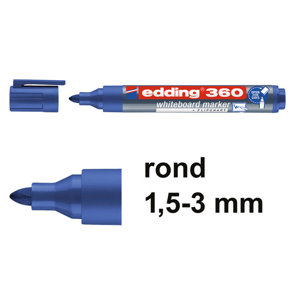 Edding 360 whiteboard marker blauw (1,5 - 3 mm) 4-360003 240536 - 1