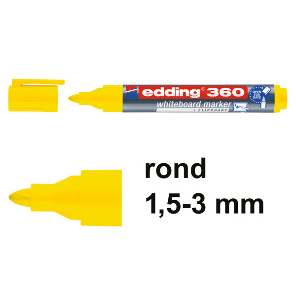 Edding 360 whiteboard marker geel (1,5 - 3 mm) 4-360005 240538 - 1