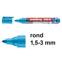 Edding 360 whiteboard marker lichtblauw (1,5 - 3 mm) 4-360010 240543
