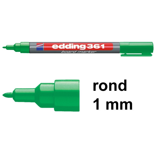 Edding 361 whiteboard marker groen (1 mm rond) 4-361004 200660 - 1