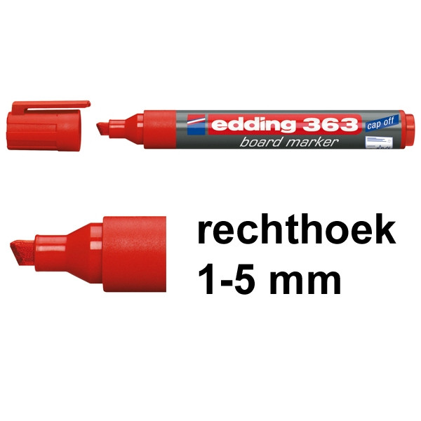 Edding 363 whiteboard marker rood (1 - 5 mm beitel) 4-363002 200648 - 1