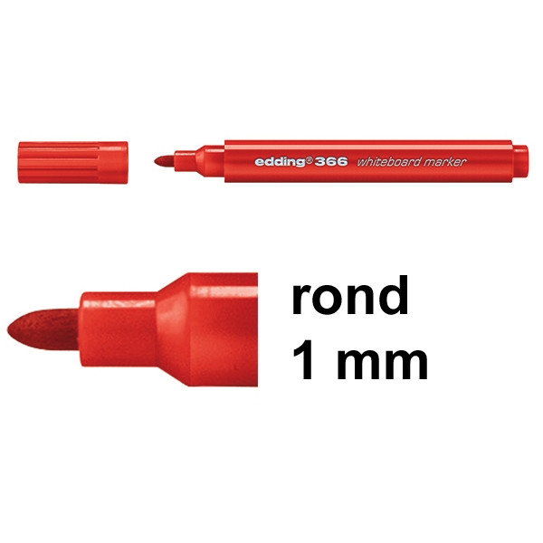 Edding 366 mini whiteboard marker rood (1 mm rond) 4-366002 200880 - 1