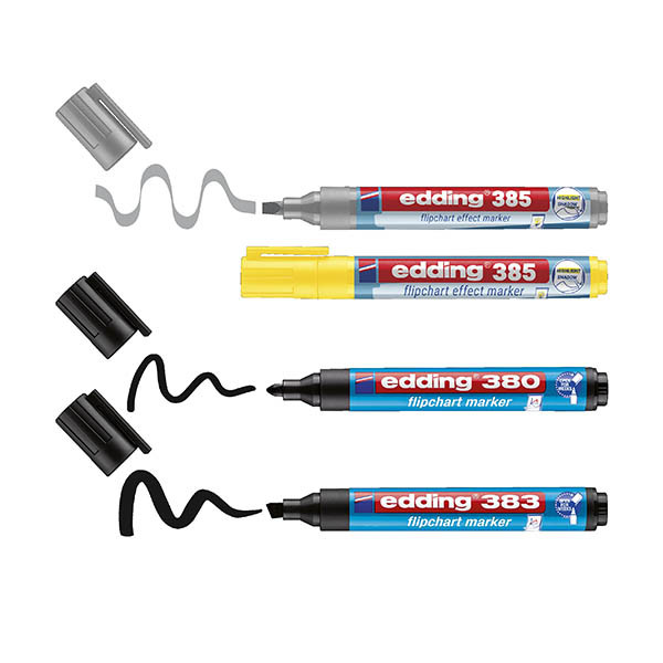 Edding 380+383 flipchart multipack hightlight & shading (4 stuks) 200998 - 1