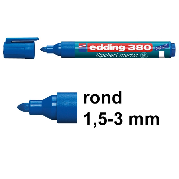 Edding 380 flipchart marker blauw (1,5 - 3 mm rond) 4-380003 200952 - 1