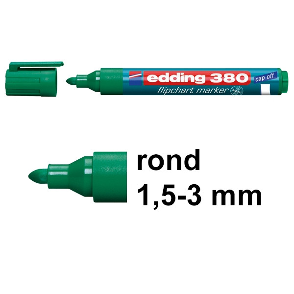 Edding 380 flipchart marker groen (1,5 - 3 mm rond) 4-380004 200953 - 1