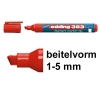 Edding 383 flipchart marker rood (1 - 5 mm beitel)