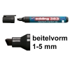 Edding 383 flipchart marker zwart (1 - 5 mm beitel)