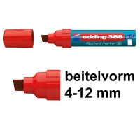 Edding 388 flipchart marker rood (4 - 12 mm beitel) 4-388002 200947