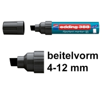 Edding 388 flipchart marker zwart (4 - 12 mm beitel) 4-388001 200946