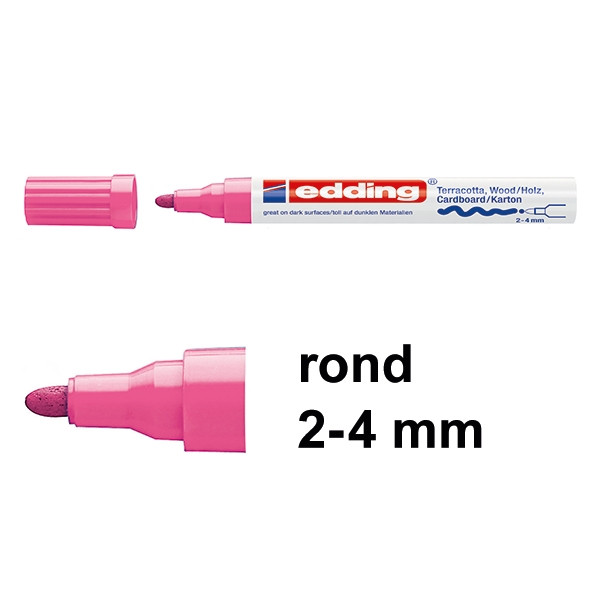 Edding 4000 matlakmarker roze (2 - 4 mm rond) 4-4000009 239121 - 1