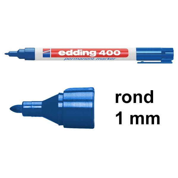 Edding 400 permanent marker blauw (1 mm rond) 4-400003 200528 - 1