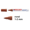 Edding 4040 matlakmarker bruin (1 - 2 mm rond)