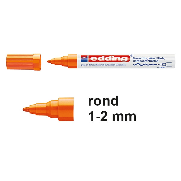 Edding 4040 matlakmarker oranje (1 - 2 mm rond) 4-4040006 239106 - 1