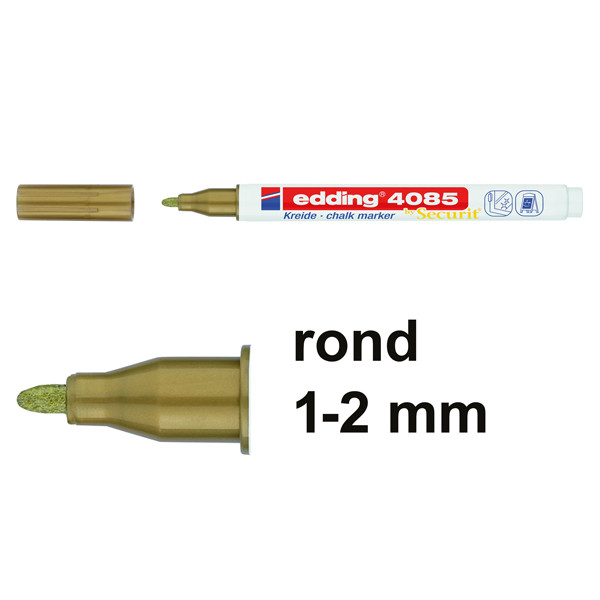 Edding 4085 krijtstift goud (1 - 2 mm rond) 4-4085053 240098 - 1