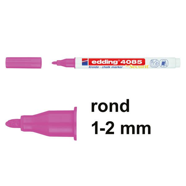 Edding 4085 krijtstift neonroze (1 - 2 mm rond) 4-4085069 240105 - 1