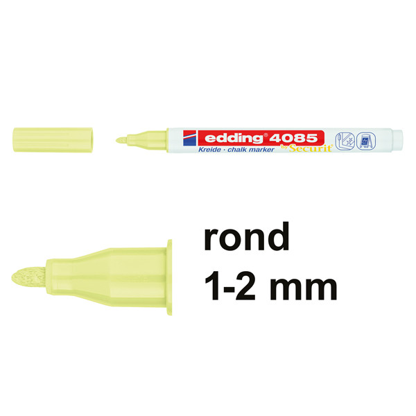 Edding 4085 krijtstift pastelgeel (1 - 2 mm rond) 4-4085135 240110 - 1