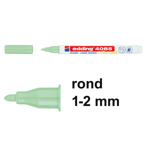 Edding 4085 krijtstift pastelgroen (1 - 2 mm rond) 4-4085137 240111 - 1