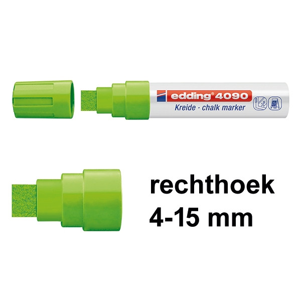 Edding 4090 krijtstift lichtgroen (4 - 15 mm beitel) 4-4090011 200892 - 1