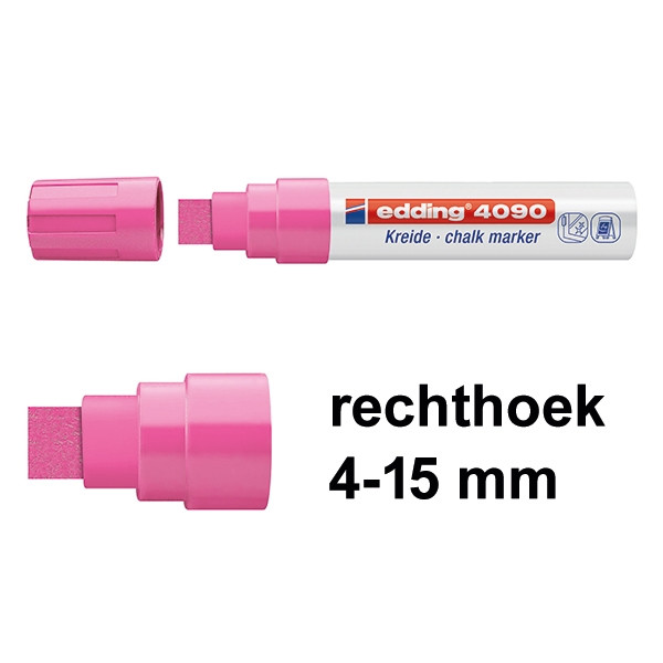 Edding 4090 krijtstift neonroze (4 - 15 mm beitel) 4-4090069 200896 - 1