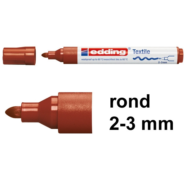 Edding 4500 textielmarker bruin (2 - 3 mm rond) 1047007 200730 - 1