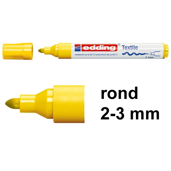 Edding 4500 textielmarker geel (2 - 3 mm rond) 1047005 200726 - 1